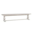 thumbnail image 1 of 83 in. Kai Reclaimed Pine Dining Bench - Turned Pedestals, Antique White, 1 of 1