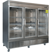 83 in. with 65 Cu.ft Commercial Refrigerator 3 Glass Door Merchandiser NSF ETL Stainless Steel Refigerator