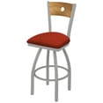 thumbnail image 1 of 830 36 in. Voltaire Swivel Bar Stool, Anodized Nickel & Graph Poppy, 1 of 1