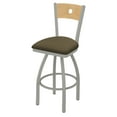 thumbnail image 1 of 830 Voltaire 25" Swivel Counter Stool with Anodized Nickel Finish, Natural Back and Graph Cork Seat, 1 of 2