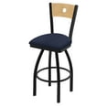 thumbnail image 1 of 830 Voltaire 25" Swivel Counter Stool with Black Wrinkle Finish, Natural Back and Graph Anchor Seat, 1 of 7