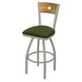 thumbnail image 1 of 830 Voltaire 36" Swivel Counter Stool with Anodized Nickel Finish, Medium Back and Graph Parrot Seat, 1 of 3