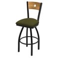 thumbnail image 1 of 830 Voltaire 36" Swivel Counter Stool with Black Wrinkle Finish, Medium Back and Graph Parrot Seat, 1 of 2