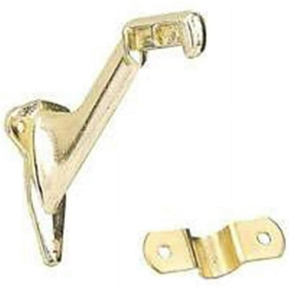 830131 Handrail Bracket - Polished Brass