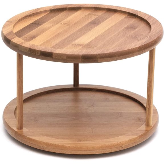8302 Bamboo Wood 2-Tier 10" Kitchen Turntable