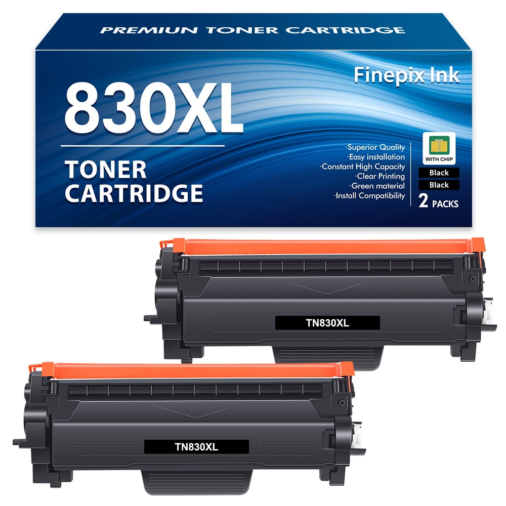 TN830 TN830XL Toner Cartridges Compatible for Brother TN830XL TN-830XL TN830 TN-830 for Brother DCP-L2640DW HL-L2460DW HL-L2405W MFC-L2820DW HL-L2400D HL-L2480DW Printer | 2 Pack