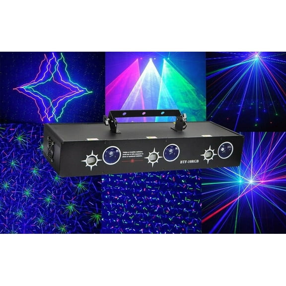 830mw RGB Laser Beam Bar Stage Light Gobo Star DJ Lighting 4in1 Multi Effections