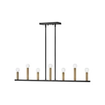 83156BK Lark Lazlo - 7 Light Linear Chandelier In Transitional and Modern Style-6.25 Inches Tall and 40 Inches Wide