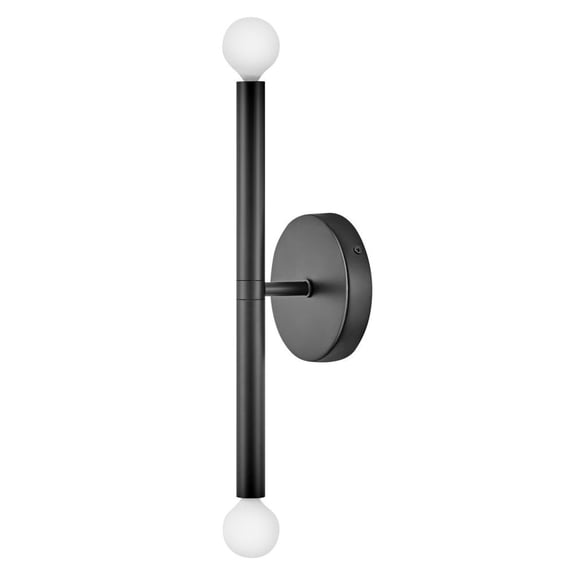 83192BK Lark Millie - 2 Light Tall Wall Sconce In Modern and Mid-Century Modern Style-14 Inches Tall and 5 Inches Wide-Black Finish