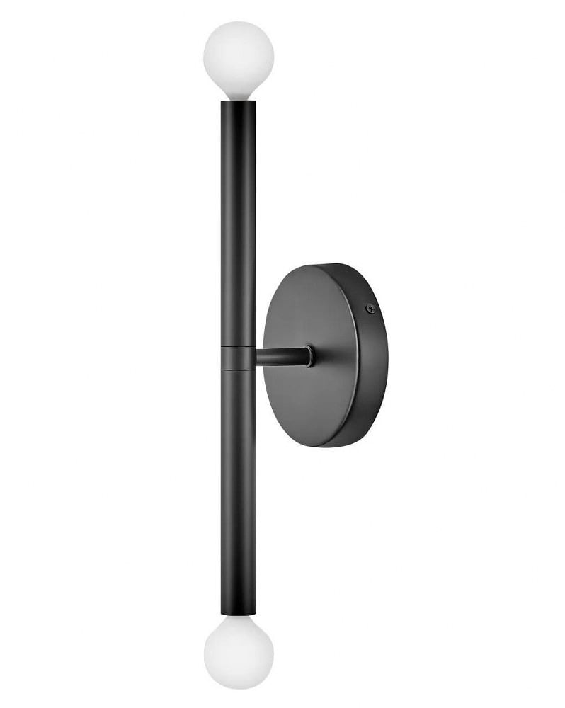 Millie 14" Black Steel Dimmable Cylinder Wall Sconce