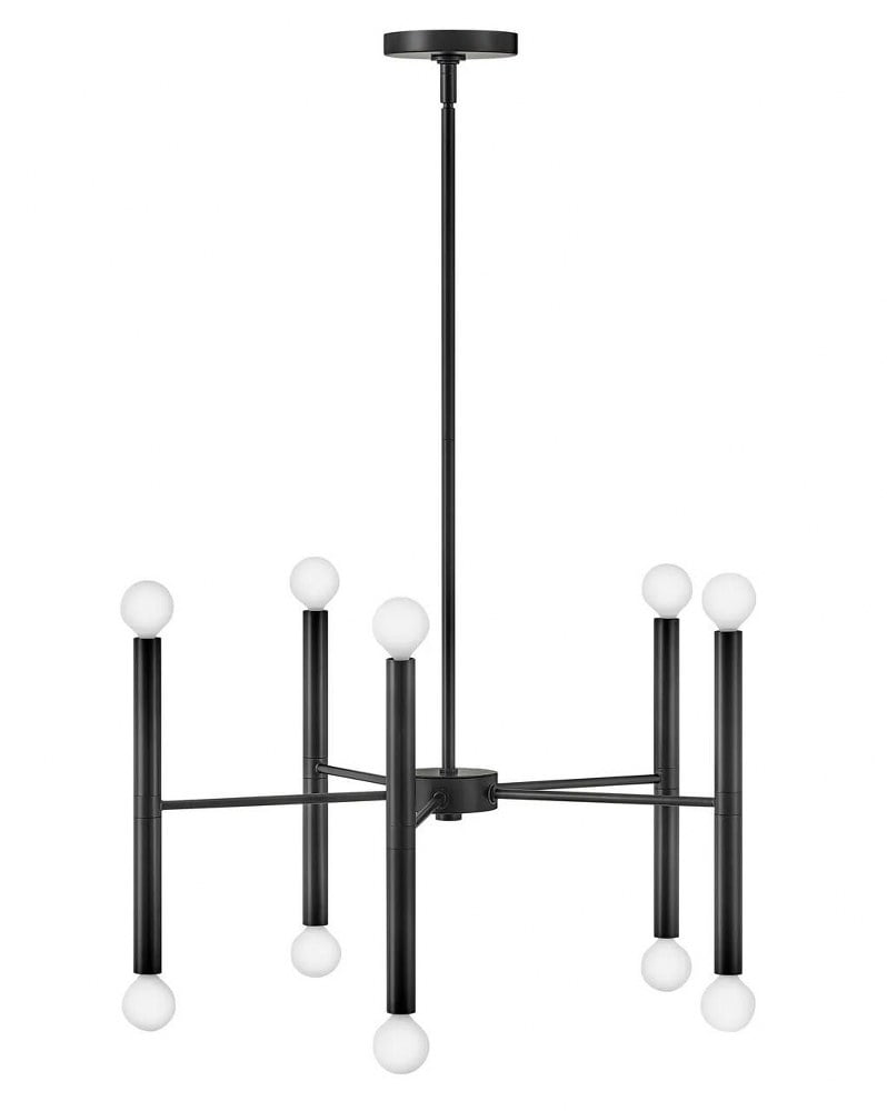 Millie Black 10-Light Mid-Century Modern Chandelier