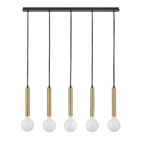 83206LCB Lark Bobbie - 5 Light Linear Chandelier In Mid-Century Modern Style-27 Inches Tall and 36 Inches Wide