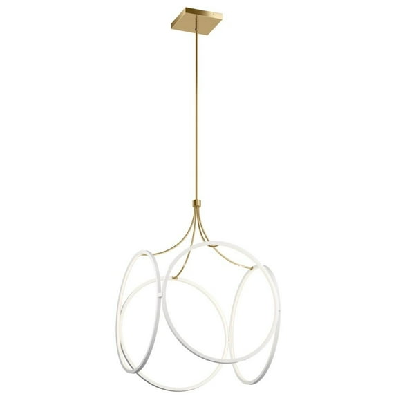 83348wh Elan Lighting Ciri - 92W 1 LED Pendant - with Contemporary inspirations - 34.75 inches tall by 24 inches wide-White Finish