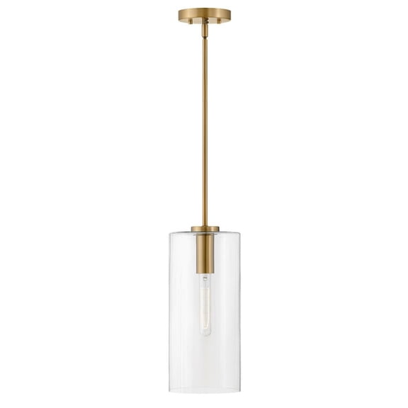 83377LCB Lark Lane - 10W 1 LED Pendant-15.75 Inches Tall and 7 Inches Wide-Lacquered Brass Finish