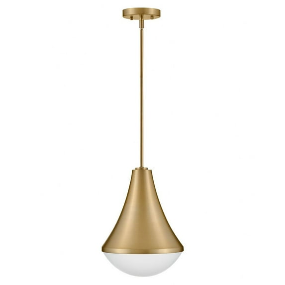 83417LCB Lark Haddie - 8W 1 LED Medium Pendant-14.75 Inches Tall and 11 Inches Wide-Lacquered Brass Finish