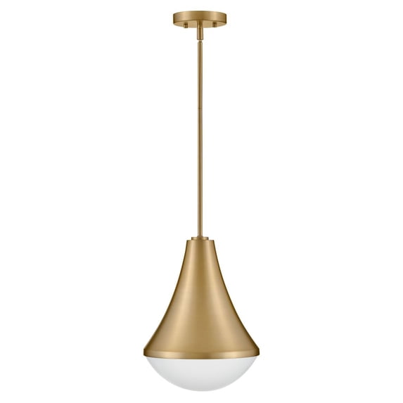 83417LCB Lark Haddie - 8W 1 LED Medium Pendant-14.75 Inches Tall and 11 Inches Wide-Lacquered Brass Finish