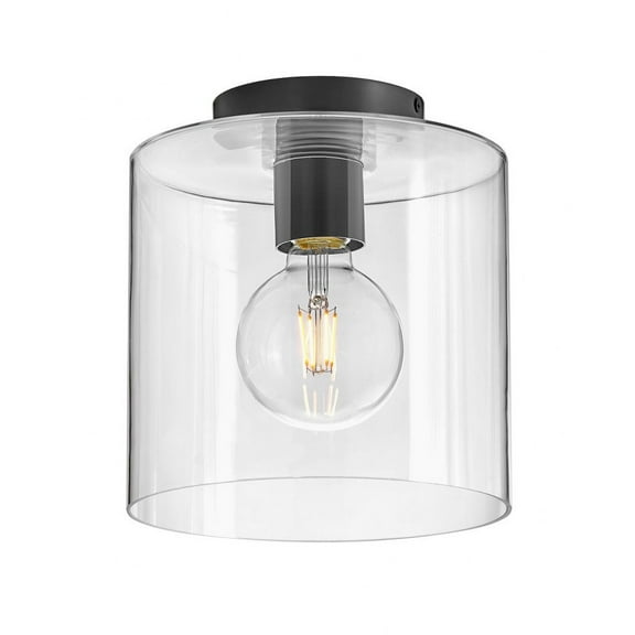 83531BK Lark Pippa - 12W 1 LED Small Flush Mount In Transitional-9.5 Inches Tall and 8.5 Inches Wide-Black Finish
