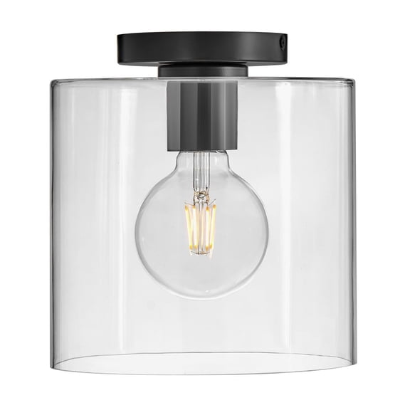 83531BK Lark Pippa - 12W 1 LED Small Flush Mount In Transitional-9.5 Inches Tall and 8.5 Inches Wide-Black Finish