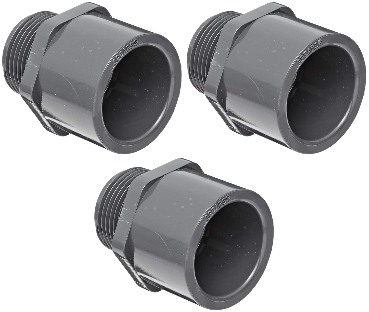 836 Series PVC Pipe Fitting, Adapter, Schedule 80, 11/4" Socket X NPT