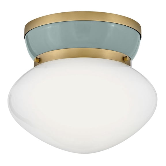 83601LCB-SF Lark Lucy - 5W 1 LED Small Flush Mount-10.25 Inches Tall and 12 Inches Wide-Lacquered Brass Finish