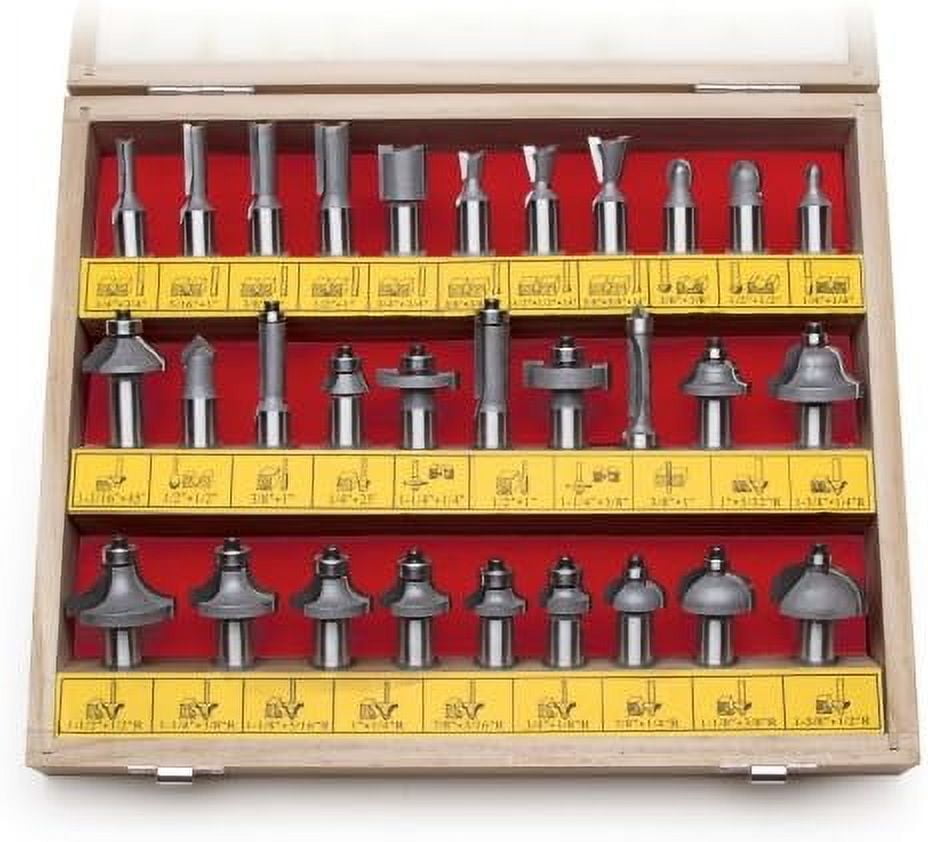 8369 1/2-Inch shank Carbide-tipped Router Bit Set, 30-Piece