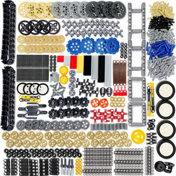 836PCS Technic-Parts Building-Block MOC Technical-Vehicles-Gears Technical Lots Pack Bulk Toys Accessories Pieces Sets, Chain Link Pins Connector Joints Bricks
