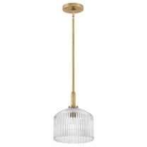 83727LCB Lark Lisette - 12W 1 LED Small Pendant-10.75 Inches Tall and 9 Inches Wide-Clear Glass Color