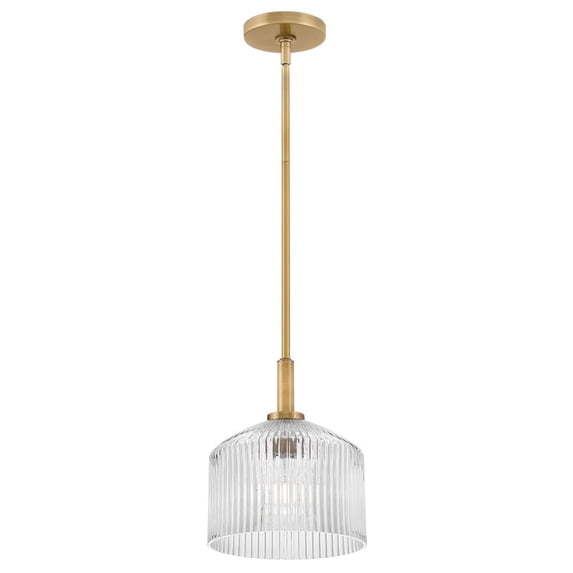 83727LCB Lark Lisette - 12W 1 LED Small Pendant-10.75 Inches Tall and 9 Inches Wide-Clear Glass Color