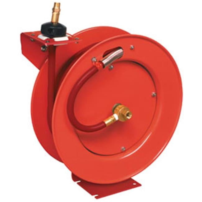 83754 Retractable Air Hose Reel - Red - 0.5 in. x 50 ft. - Heavy-Duty Design