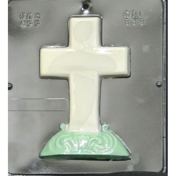 838 Cross on Base Chocolate Candy Mold