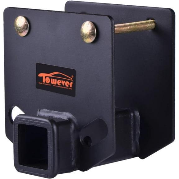 83803  Trailer Hitch Receiver, RV Bumper Hitch Receiver 2 Inch for 4 x 4 Inches Square RV Bumper Rack Trailer Towing Purpose