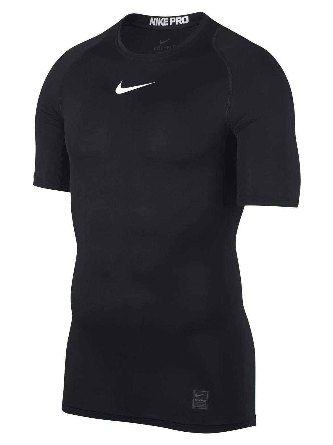 Nike Men's Pro Compression Short Sleeve Top 838091-010 Black - Walmart.com
