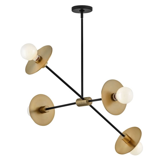 83885LCB Lark Lulu - 40W 4 LED Medium Convertible Mobile Chandelier In Modern Style-8 Inches Tall and 35.75 Inches Wide