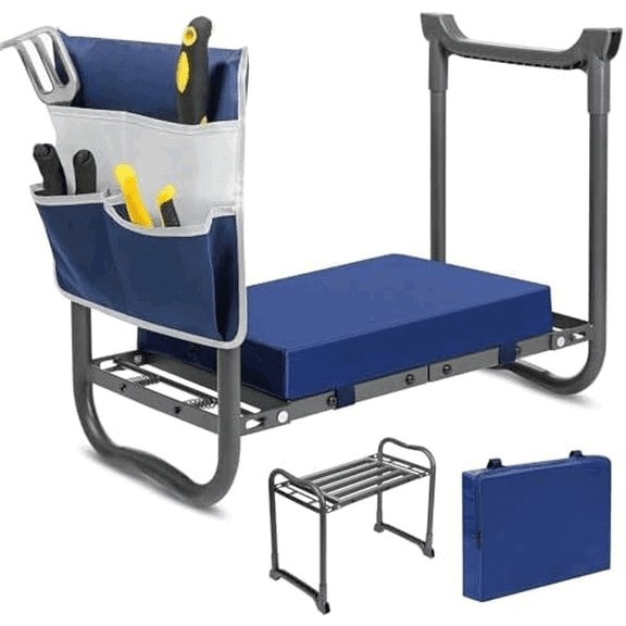 838LB+ Capacity Garden Kneeler and Seat - Ultra Heavy Duty Stool Bench with Thick Soft Pad, Gift for Gardeners$$Garden & Patio