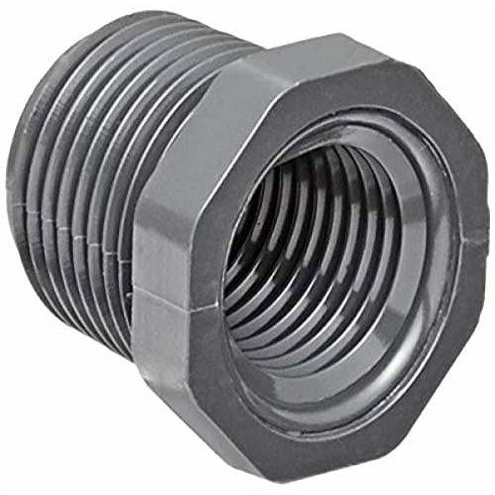839 Series PVC Pipe Fitting, Bushing, Schedule 80, 11/4" NPT Male X 1