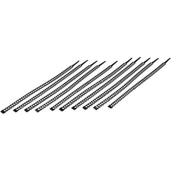83922 12 In. Black Mille Tie Quickstrip Pack 10