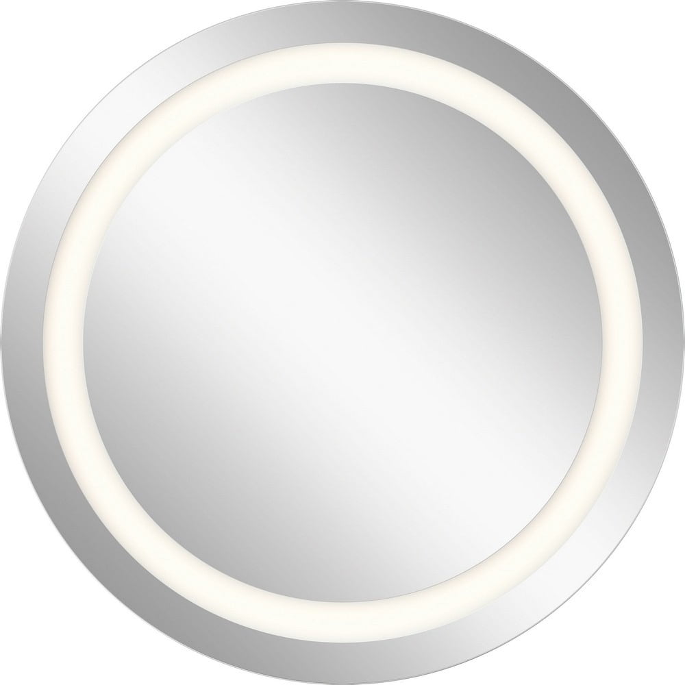 Sleek Contemporary 33.5" LED Backlit Wall Mirror with Frosted Edge