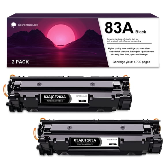 83A | CF283A Black Toner Cartridge-Compatible CF283A Replacement for HP M201 M201dw M201n Printers Toner, 2 Pack