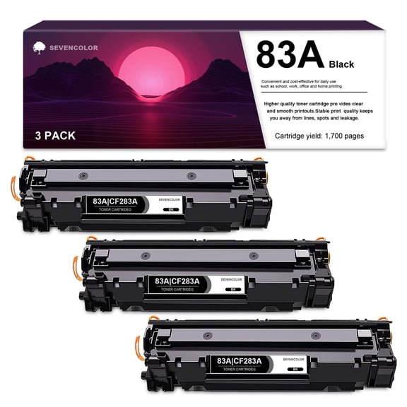 83A | CF283A Black TonerCartridge-CompatibleCF283AReplacementfor HP M201 M201dw M201n PrintersToner, 3Pack