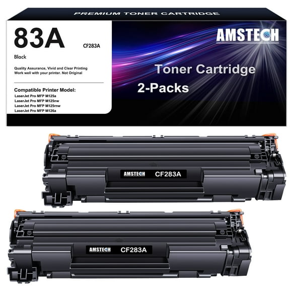 83A Toner Cartridge Black Compatible for HP CF283A CF283X 83X Work for HP Laserjet Pro M201dw MFP M127fw M225dn M225dw M125nw Printer Ink 2-Pack