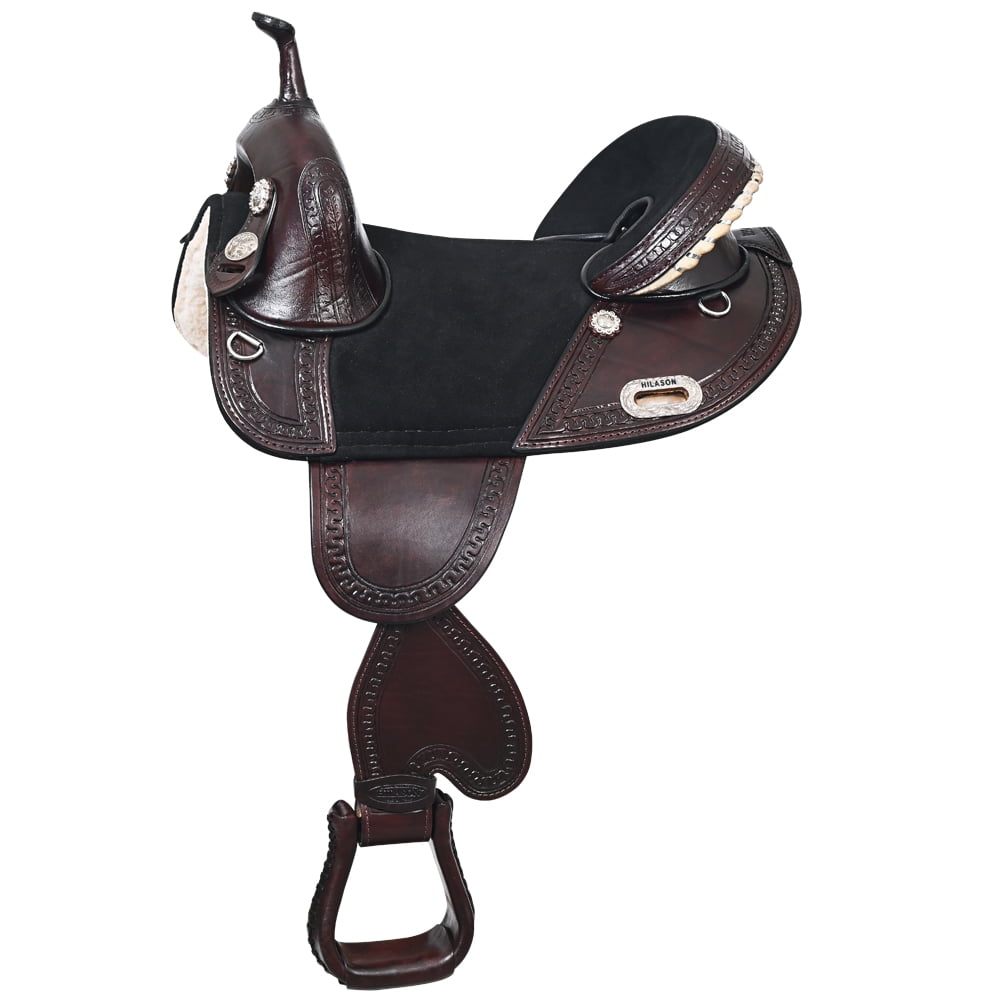 83HS HILASON Western Horse Saddle Treeless Trail Genuine American