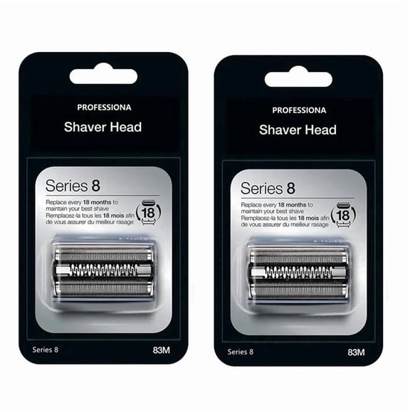83M Razor Replacement Head Compatible with Braun Series 8 Electric Shaver 8370cc/8380cc/8340s/8350s/8391cc, Silver(2 Pack)