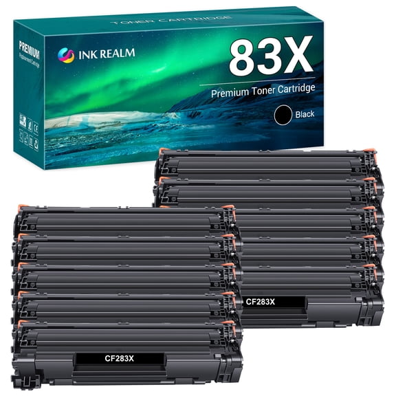 83X 83A Toner Cartridge Replacement Compatible for HP 83X CF283X Pro M201dw M201n M201 M125 M125nw M127fn M127fw M225dn Printer (Black, 10 Pack)