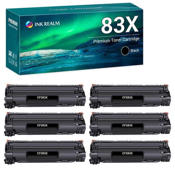 83X 83A Toner Cartridge Replacement Compatible for HP 83X CF283X Pro M201dw M201n M201 M125 M125nw M127fn M127fw M225dn Printer (Black, 6 Pack)