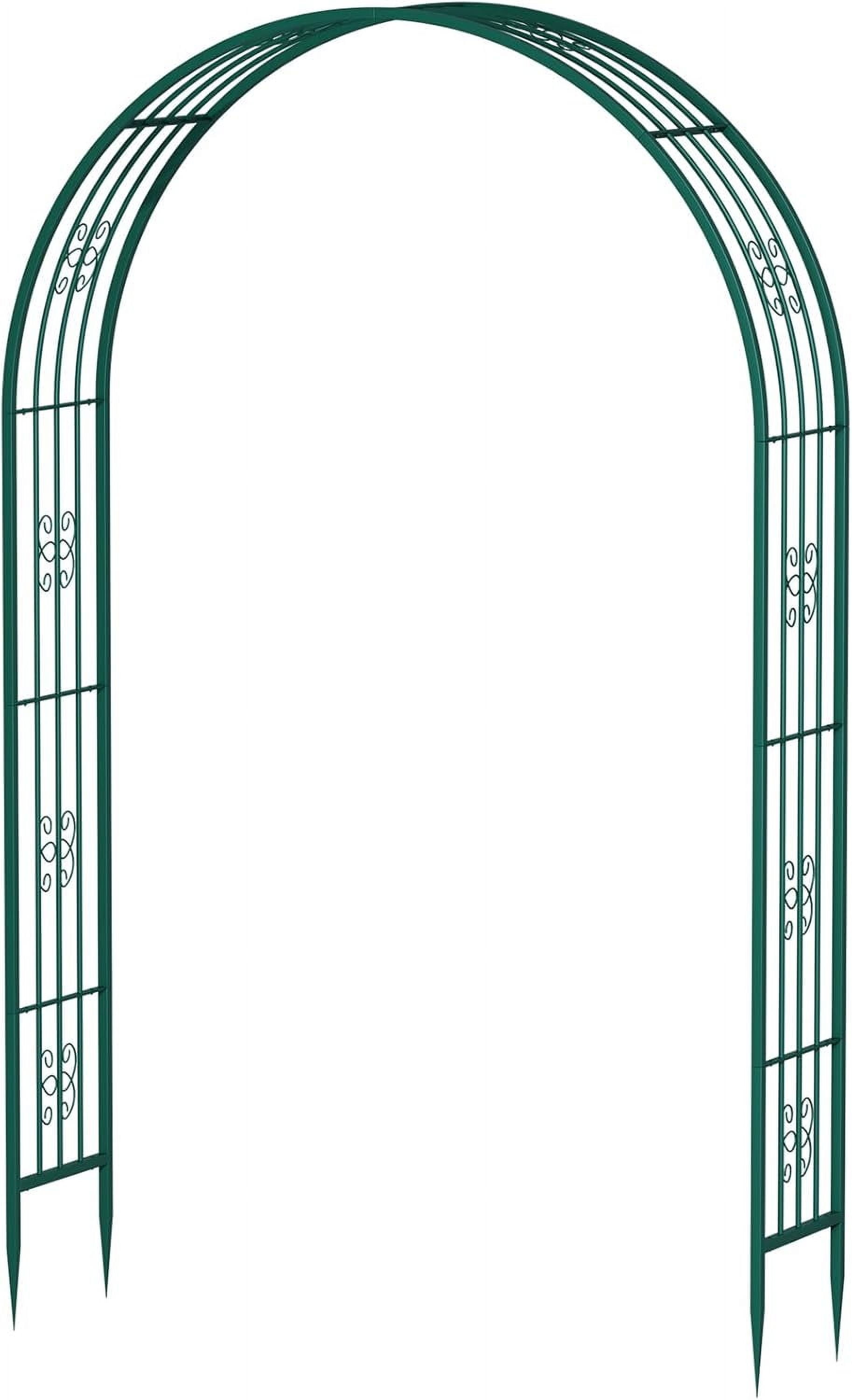83in Steel Garden Arch Arbor Trellis for Climbing Plants Outdoor,Yard ...