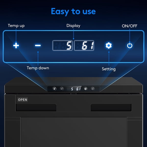 83l 12v Rv Refrigerator With App Control, Portable Car Freezer Fridge With Lock (-4-46) For Truck, Camper, And Travel, 12/24v Dc, Black