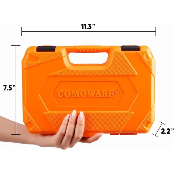 83pcs 1/4” Drive Socket Set, 5/32”-9/16” SAE, 4-15mm Metric, CR-V Mechanic Tool Set, 72T Ratchet Wrench, Socket Wrench Sets with Adapter, Ratchet Sets for Auto Repairing & Home Use