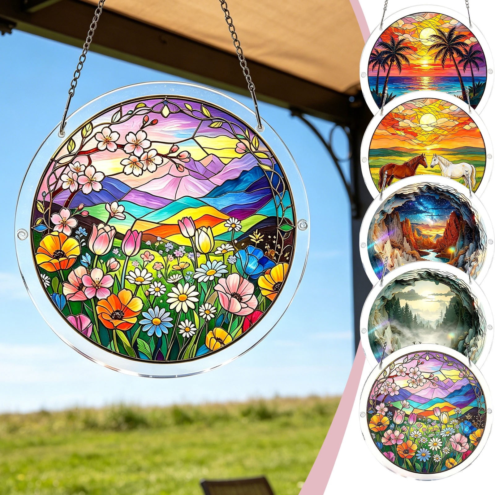 83pcs Glowing Acrylic Suncatcher Puzzle Set, Simple Diy Assembled Craft ...