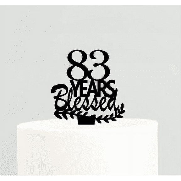 83rd Birthday / Anniversary Blessed Years Cake Decoration Topper