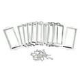 thumbnail image 1 of 83x30mm Drawer Tag Label Metal Label Holder File Tag Frames Silver Tone 10 Pack, 1 of 6